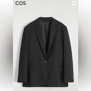 COS Elegant Black Men's Blazer 100% WOOL